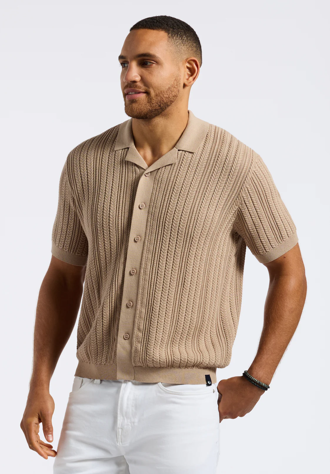 Wasko Men's Short Sleeve Sweater Shirt, Tuffet - BM24540 - Image 4