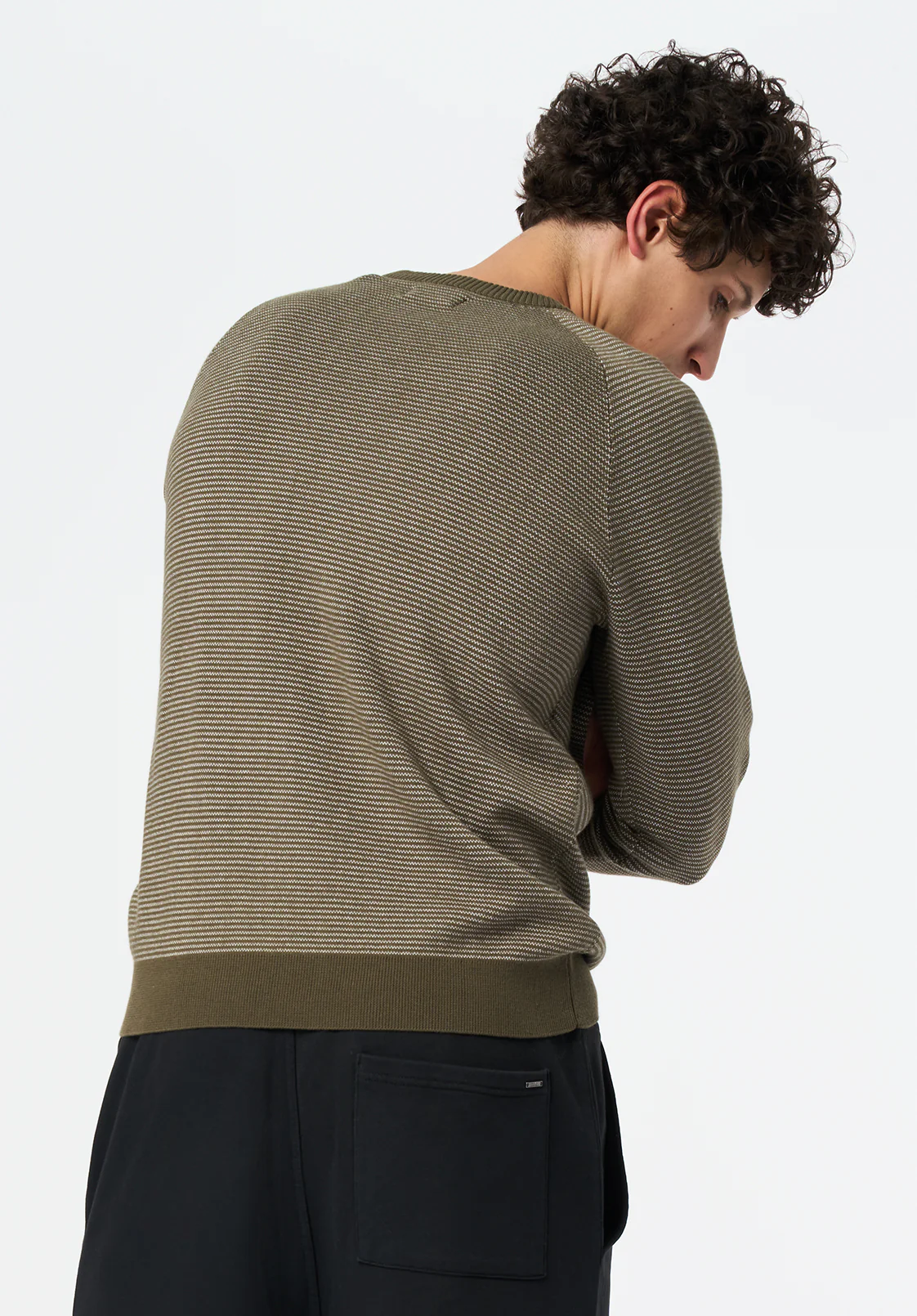 Watford Men's Textured Raglan Sweater, Fern - BM24684 - Image 4