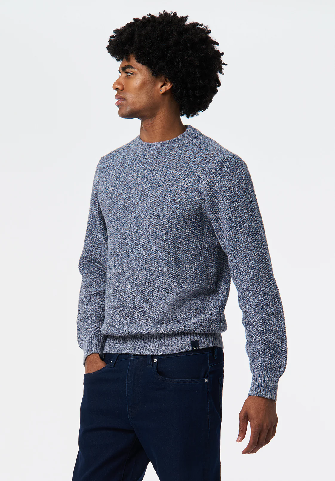 Waylon Men's Marled Sweater, Mirage - BM24680 - Image 3