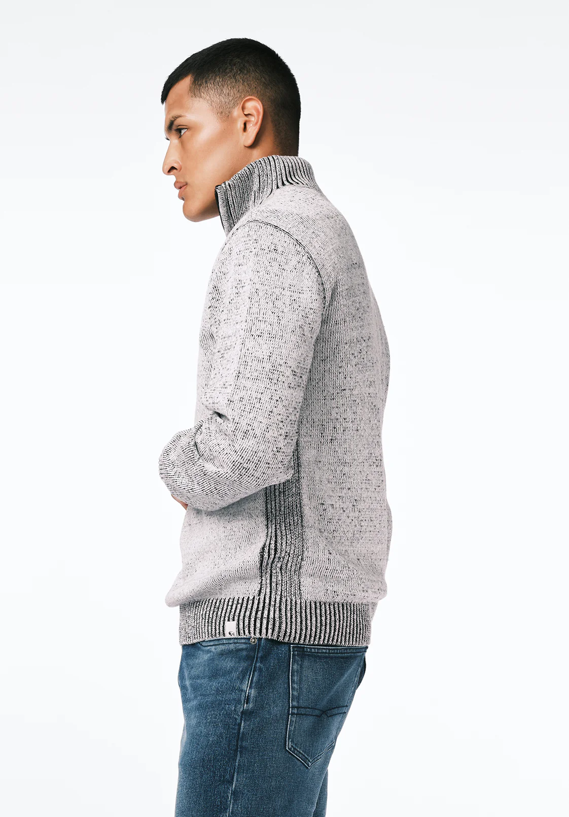 Wello Men's Ribbed Knit Quarter-Zip Sweater, Charlie - BM24738 - Image 3