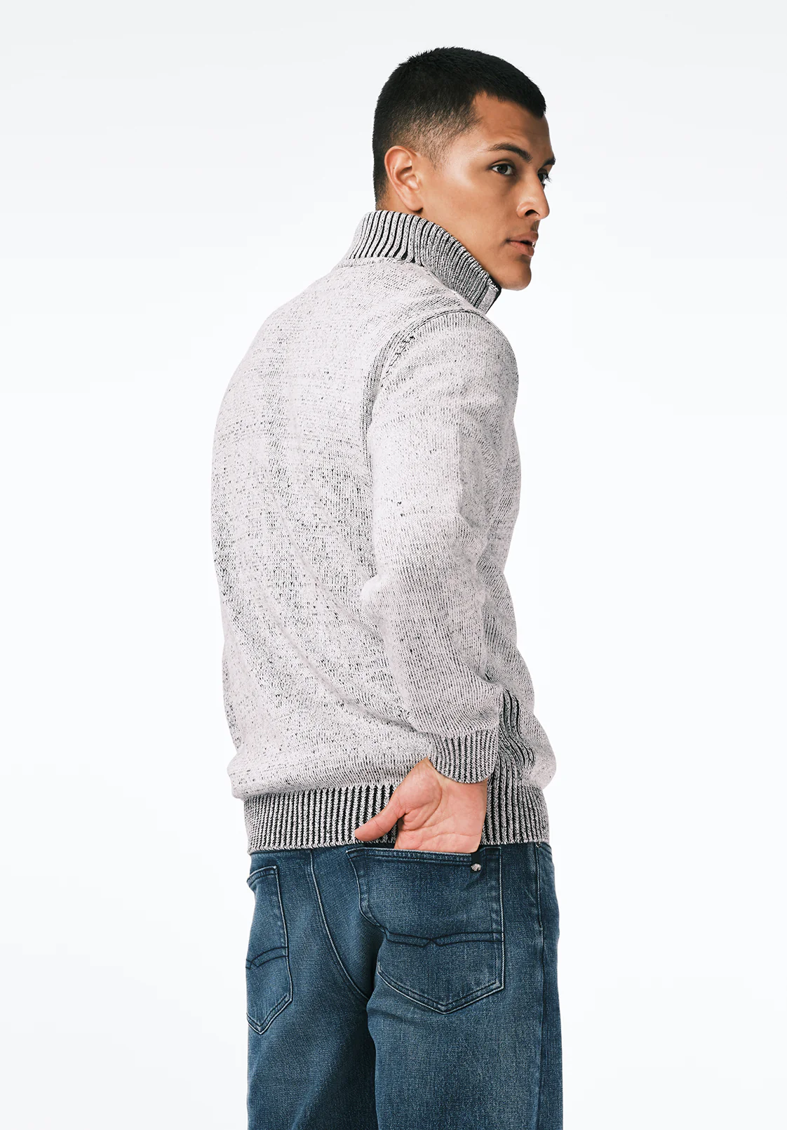 Wello Men's Ribbed Knit Quarter-Zip Sweater, Charlie - BM24738 - Image 4