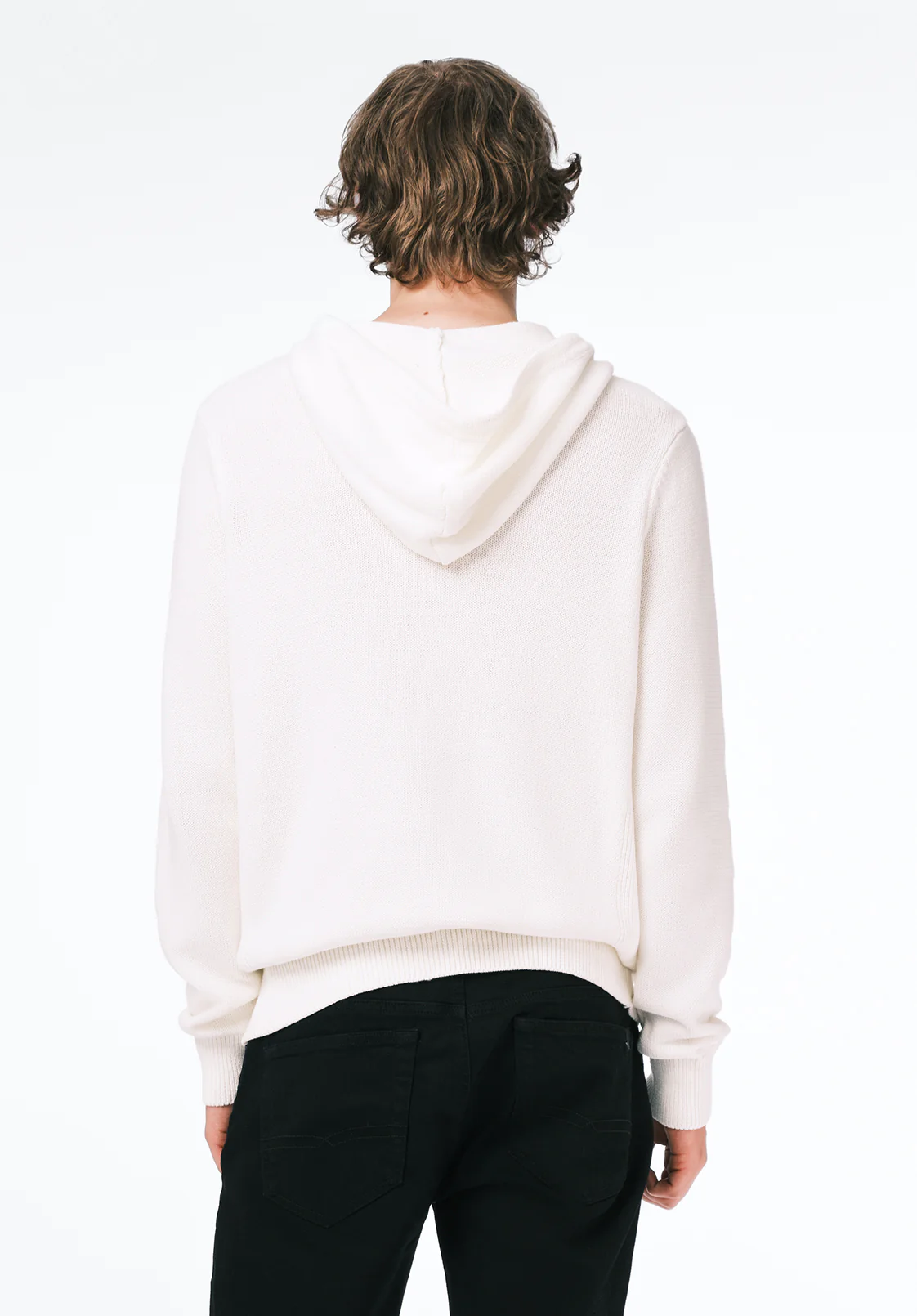 Wilbur Men's Knit Hoodie, Milk - BM24700 - Image 4