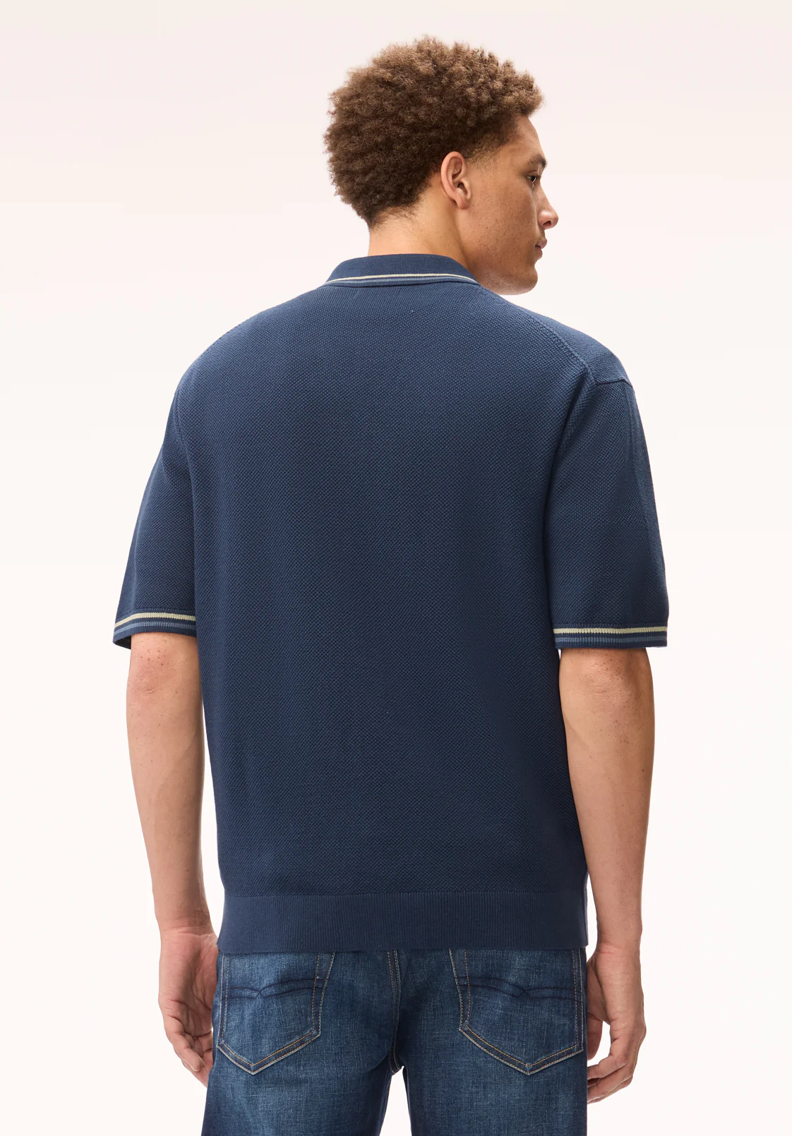 Wilra Men's Short Sleeve Sweater Shirt, Whale - BM24879 - Image 3
