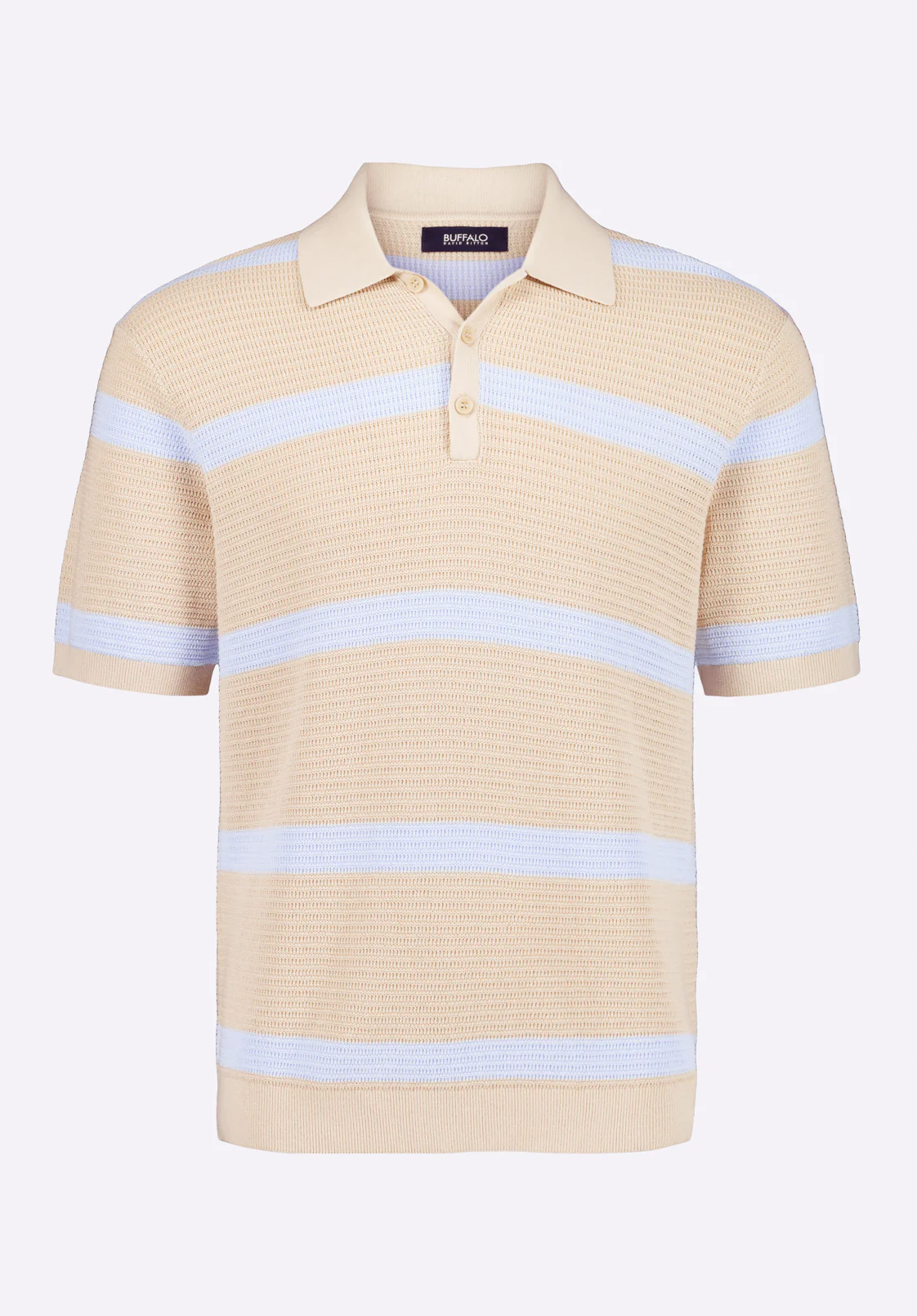 Winder Men's Short Sleeve Striped Sweater Polo, Peyote - BM24549 - Image 6