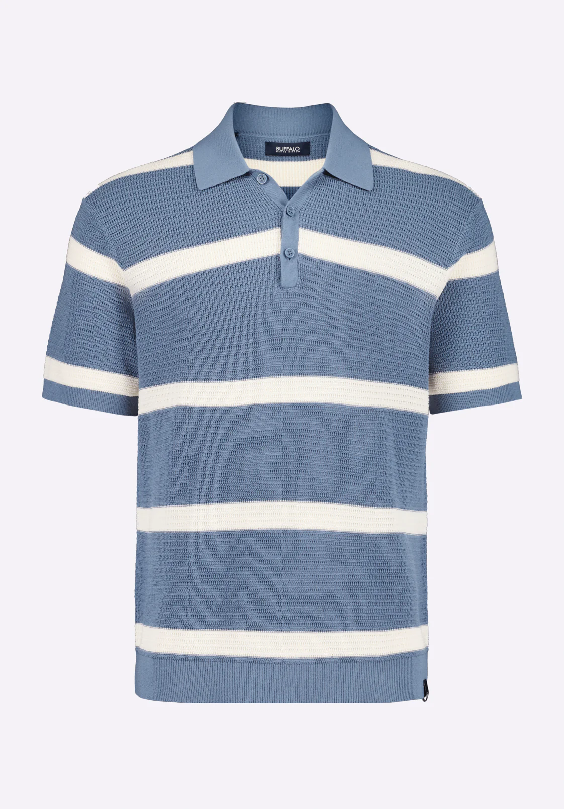 Winder Men's Short Sleeve Striped Sweater Polo, Mirage - BM24549 - Image 6