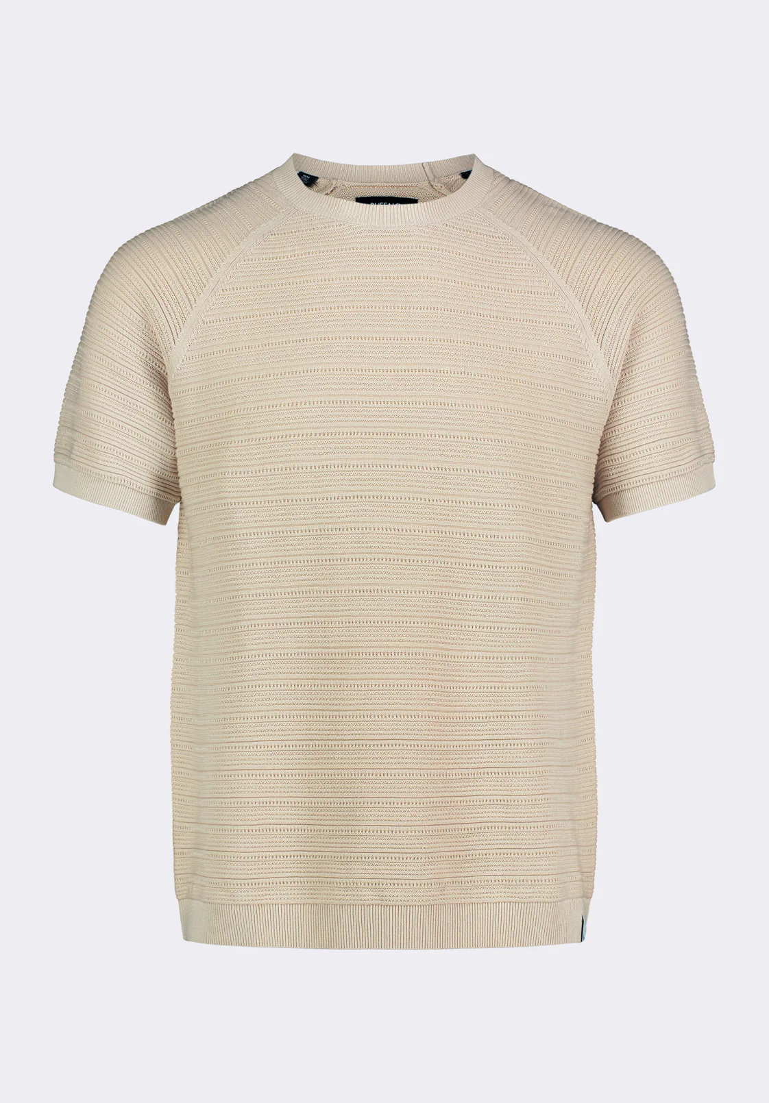 Wipped Men's Short Sleeve Textured Knit Sweater, Buttercream - BM24533 - Image 6
