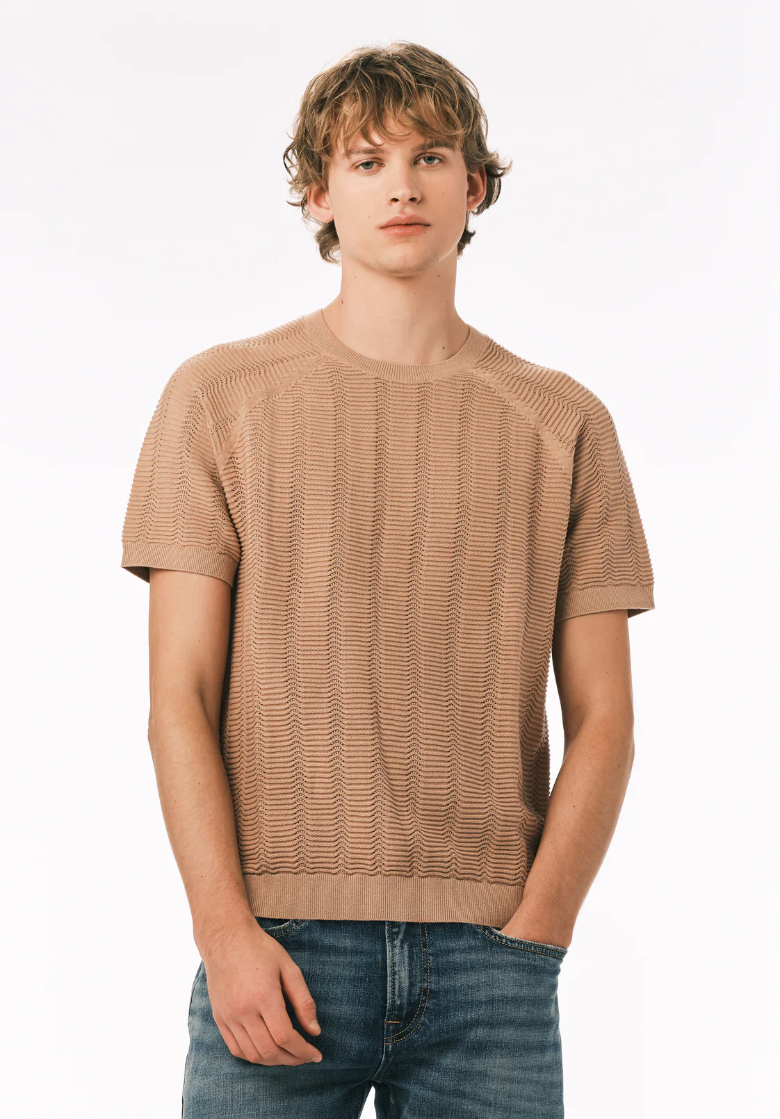 Wipped Men's Short Sleeve Sweater Tee, Roebuck - BM24874 - Image 3