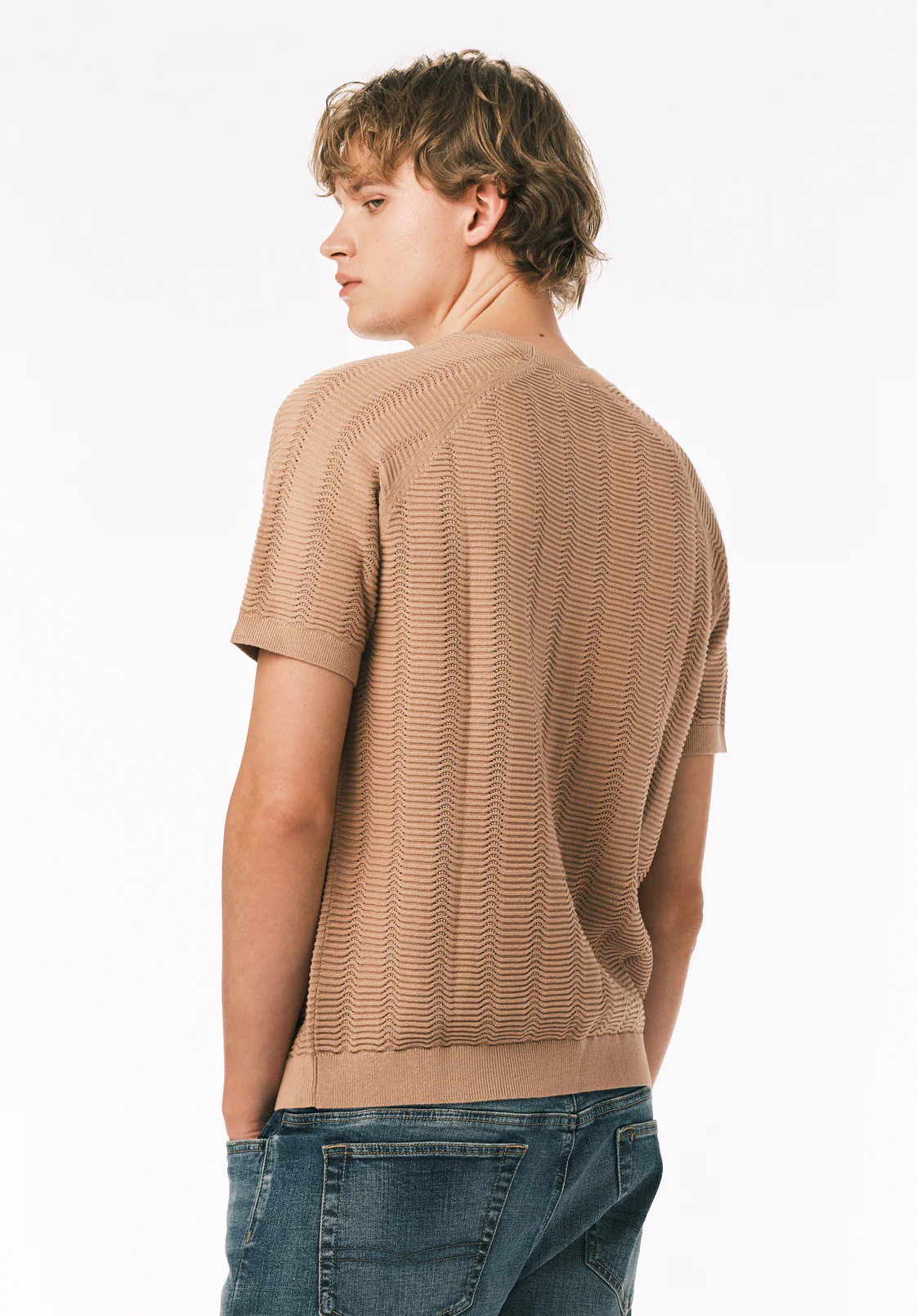 Wipped Men's Short Sleeve Sweater Tee, Roebuck - BM24874 - Image 4