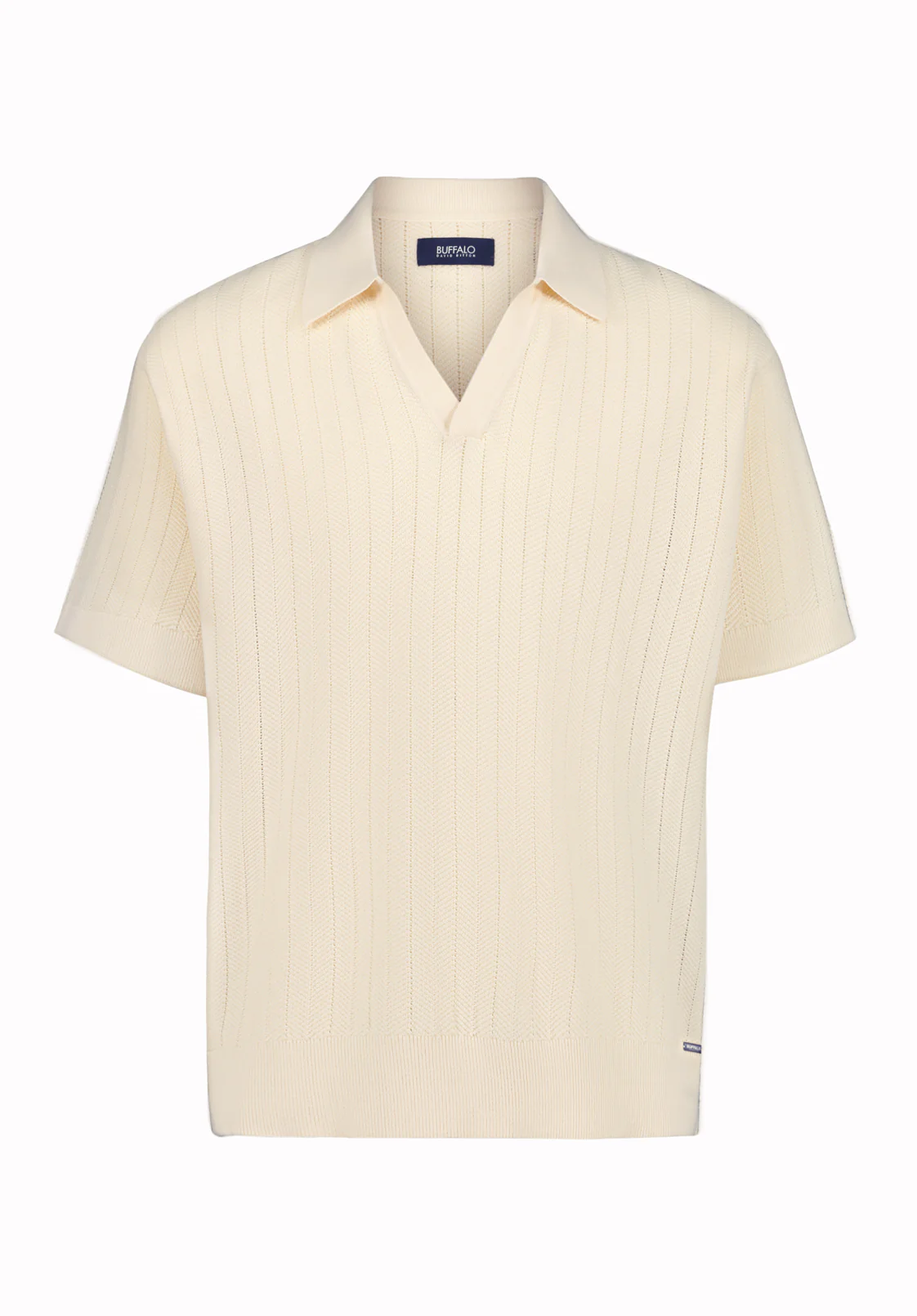 Wotex Men's Short Sleeve Sweater Polo, Buttercream - BM24896 - Image 5